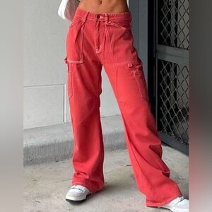 Red lioness Miami vice pants